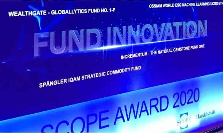 Nominiert für den SCOPE AWARD 2020: unser Globallytics Fund No. 1